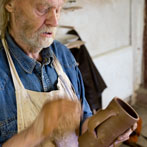 Geoff Fuller at work in his workshop 2017